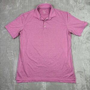Johnnie O Golf Polo Shirt Mens Medium Pink Short Sleeve Casual Classic Preppy